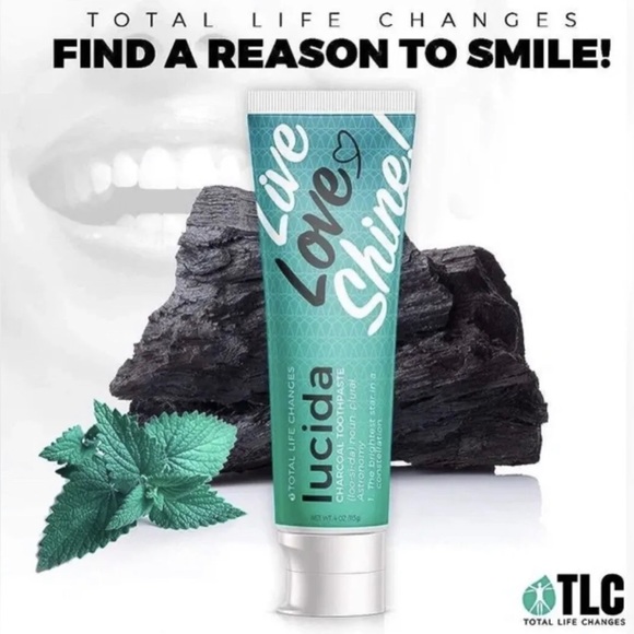Total Life Changes (TLC) Lucida Charcoal Whitening Toothpaste 4oz + FREE SAMPLES - Picture 2 of 10